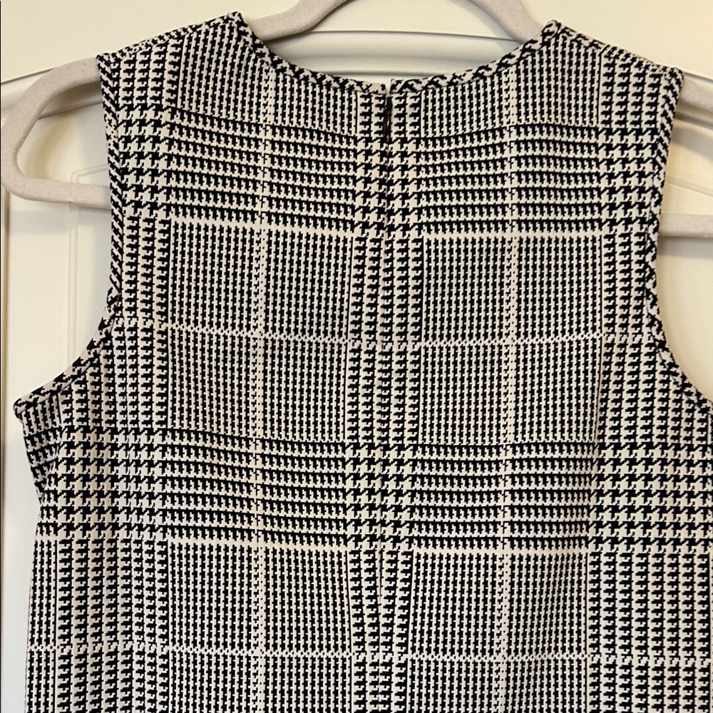 Theory Black and White Checked Mini Sheath Dress - Picture 5 of 8